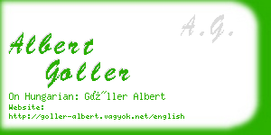 albert goller business card